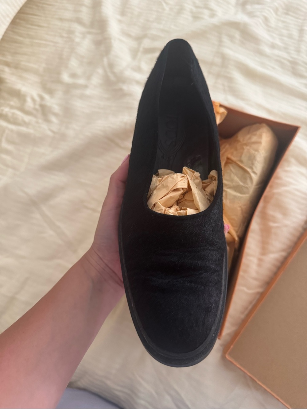 Tod’s Pony Hair Slip On Loafer 39 1/2